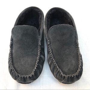 1901 mens suede leather fur lined driving slippers